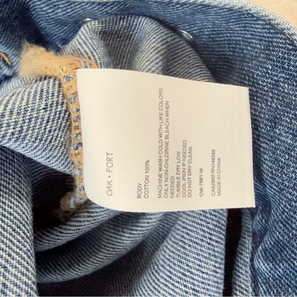 Oak fort men denim jacket medium light wash XS - Picture 4 of 11